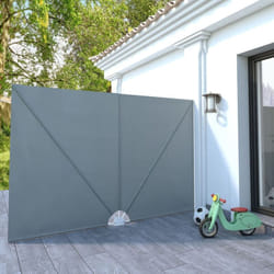 Tenda Laterale per Terrazza Pieghevole Grigio 300x200 cm - Vidaxl