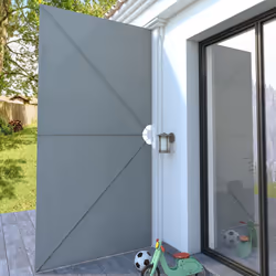 vidaXL Tenda Laterale per Terrazza Pieghevole Grigio 400x200 cm - Vista aggiuntiva 3