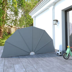 Tenda Laterale per Terrazza Pieghevole Grigio 160 cm - Vidaxl