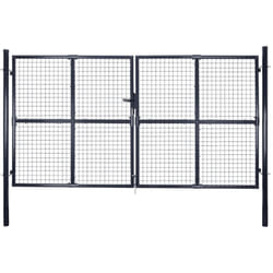 Cancello per Giardino Rete in Acciaio Zincato 289x150 cm Grigio Vidaxl