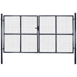 Cancello per Giardino Rete in Acciaio Zincato 289x175 cm Grigio Vidaxl