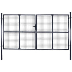 Cancello per Giardino Rete in Acciaio Zincato 289x200 cm Grigio Vidaxl