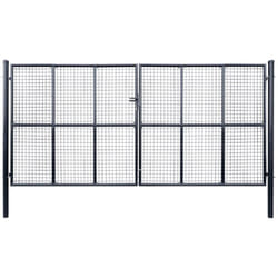 Vidaxl - Cancello per Giardino in Acciaio Zincato Grigio 400x175 cm