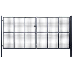 Vidaxl - Cancello per Giardino in Acciaio Zincato Grigio 400x200 cm