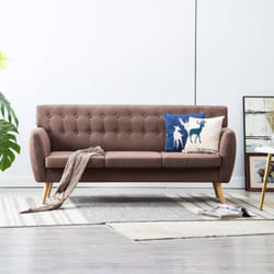 Vidaxl - Divano a 3 Posti Rivestito in Tessuto 172x70x82 cm Marrone