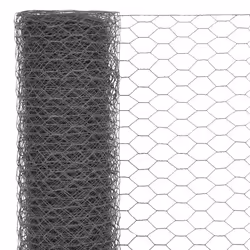 Recinzione in Rete per Pollaio in Acciaio e PVC 25x1,2 m Grigiacod mxl 90014 - Vista aggiuntiva 3