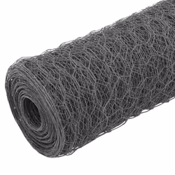 Recinzione in Rete per Pollaio in Acciaio e PVC 25x1,5 m Grigiacod mxl 87642 - Vista aggiuntiva 2