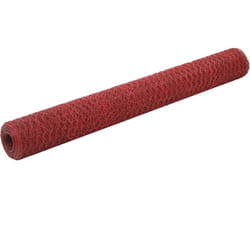 Recinzione in Rete per Pollaio in Acciaio e PVC 25x1,2 m Rossa vidaXL 6699