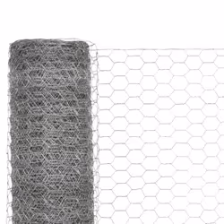 Recinzione in Rete per Pollaio in Acciaio Zincato 25x1,2m Argentocod mxl 103490 - Vista aggiuntiva 3