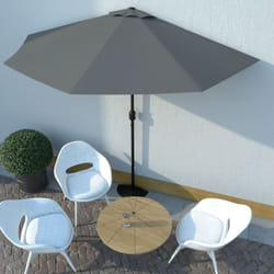 Ombrellone Balcone Palo Alluminio Antracite 300x155 cm a Metà Vidaxl 121931