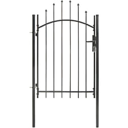 Cancello da Giardino in Acciaio 1x2 m Nero Vidaxl 3594