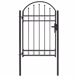 Cancello per Recinzione ad Arco in Acciaio 100x150 cm Nerocod mxl 78982 - Vista aggiuntiva 3