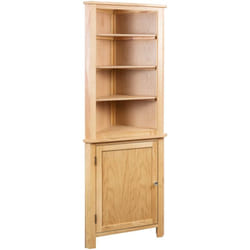 vidaXL Armadietto ad Angolo 59x36x180 cm in Massello di Rovere