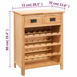 VidaXL 247043 scaffale per vino MDF, Legno Marrone - Vista aggiuntiva 6