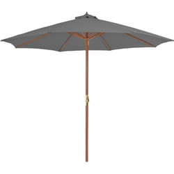 Ombrellone da Esterni con Palo in Legno 300 cm Antracite Vidaxl 2813