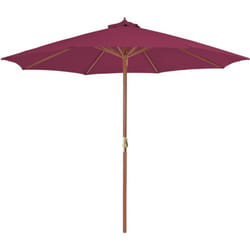 Ombrellone da Esterni con Palo in Legno 300 cm Rosso Bordò