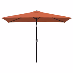 vidaXL Ombrellone con Palo in Metallo 300x200 cm Terracotta - Vista aggiuntiva 2