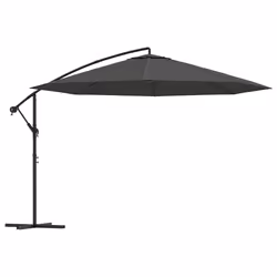 vidaXL Ombrellone a Sbalzo Palo in Alluminio 350 cm Antracite - Vista aggiuntiva 2