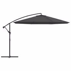 vidaXL Ombrellone a Sbalzo Palo in Alluminio 350 cm Antracite - Vista aggiuntiva 3