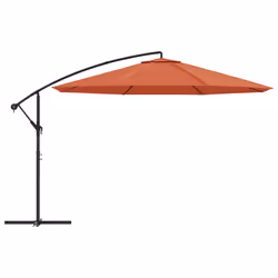 vidaXL Ombrellone a Sbalzo Palo in Alluminio 350 cm Terracotta - Vista aggiuntiva 3