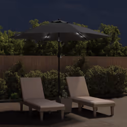vidaXL Ombrellone da Esterni con LED e Palo in Acciaio 300cm Antracite - Vista aggiuntiva 3