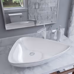 Questo lavandino in ceramica di alta qualità darà un tocco di stile al bagno, al gabinetto o alla toilette per signore. È car ...