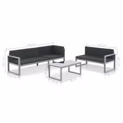 VidaXL 44448 set mobili da esterno - Vista aggiuntiva 5