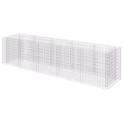 vidaXL Gabbione Letto Rialzato in Acciaio Zincato 450x90x100 cm - Vista aggiuntiva 2