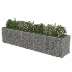 vidaXL Gabbione Letto Rialzato in Acciaio Zincato 450x90x100 cm - Vista aggiuntiva 3