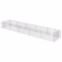 vidaXL Gabbione Letto Rialzato in Acciaio Zincato 450x90x50 cm - Vista aggiuntiva 2