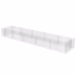 vidaXL Gabbione Letto Rialzato in Acciaio Zincato 450x90x50 cm - Vista aggiuntiva 3