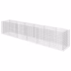 vidaXL Gabbione Letto Rialzato in Acciaio Zincato 540x90x100 cm - Vista aggiuntiva 2