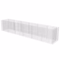 vidaXL Gabbione Letto Rialzato in Acciaio Zincato 540x90x100 cm - Vista aggiuntiva 3