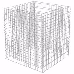 vidaXL Gabbione Letto Rialzato in Acciaio Zincato 90x90x100 cm - Vista aggiuntiva 3