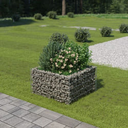 Vidaxl - Gabbione Letto Rialzato in Acciaio Zincato 90x90x50 cm 6605