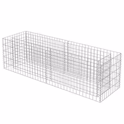 vidaXL Gabbione Letto Rialzato in Acciaio Zincato 180x50x50 cm - Vista aggiuntiva 3