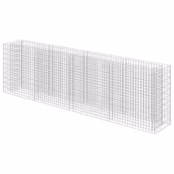 vidaXL Gabbione Letto Rialzato in Acciaio Zincato 360x50x100 cm - Vista aggiuntiva 2