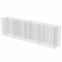 vidaXL Gabbione Letto Rialzato in Acciaio Zincato 360x50x100 cm - Vista aggiuntiva 3