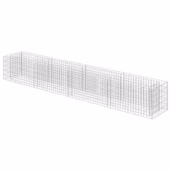 vidaXL Gabbione Letto Rialzato in Acciaio Zincato 360x50x50 cm - Vista aggiuntiva 2