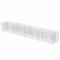 vidaXL Gabbione Letto Rialzato in Acciaio Zincato 360x50x50 cm - Vista aggiuntiva 3