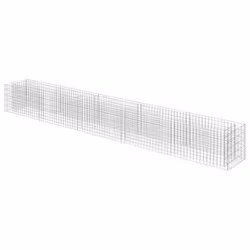 vidaXL Gabbione Letto Rialzato in Acciaio Zincato 450x50x50 cm - Vista aggiuntiva 2
