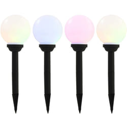 Lampade Solari da Esterni Sferiche 4pz led rgb 15cm