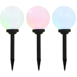 Lampade Solari da Esterni Sferiche 3 pz led rgb 20 cm Vidaxl 35790