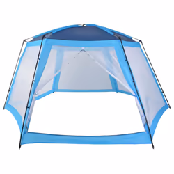 vidaXL Tenda per Piscina in Tessuto 590x520x250 cm Blu - Vista aggiuntiva 3