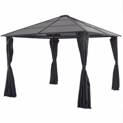 Questo gazebo con tende ha un design elegante e classico, e sarà il riparo perfetto contro i raggi del sole durante le feste  ...