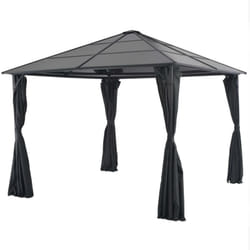 Vidaxl - Gazebo con Tende in Alluminio 3x3 m Nero