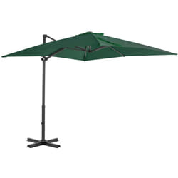 Ombrellone a Sbalzo con Palo Alluminio Verde 250x250 cm Vidaxl 1568