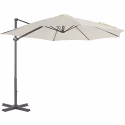 Questo elegante ombrellone pensile è perfetto per creare un po' d'ombra e proteggervi dai dannosi raggi UV del sole. La foder ...