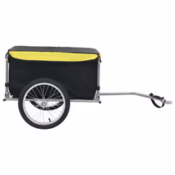 Rimorchio da Bici Nero e Giallo 65 kgcod mxl 96973 - Vista aggiuntiva 2