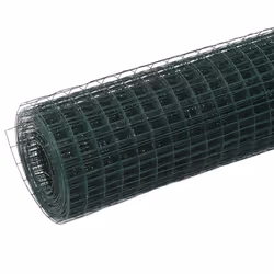 Recinzione in Rete per Pollaio in Acciaio e PVC 25x0,5 m Verdecod mxl 79656 - Vista aggiuntiva 2